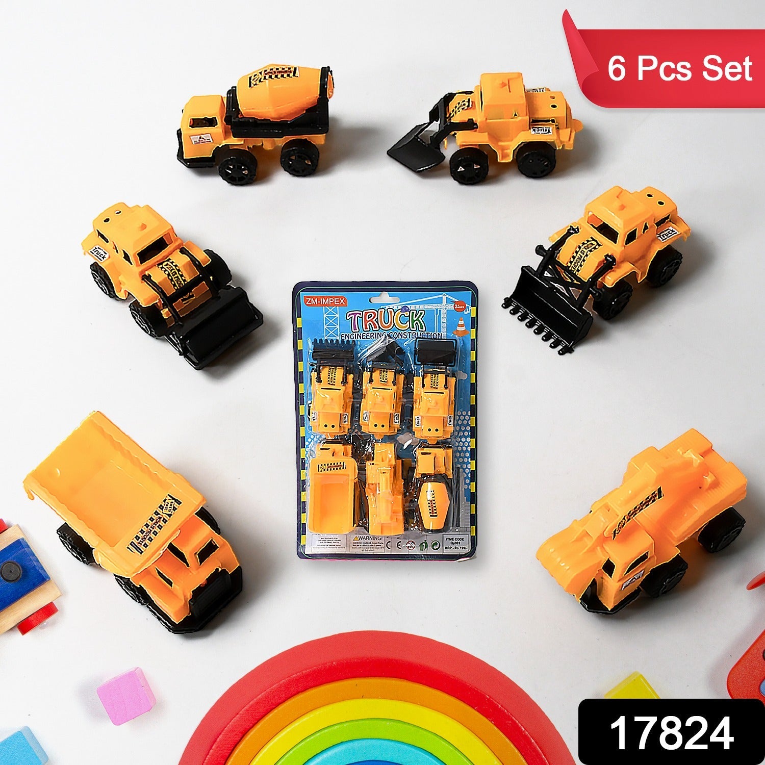17824 Vehicle Car Engineering Automobile Construction Car Toys Set for Children Kids Crane Excavator Road Roller Forklift Mixer Truck Transporter Truck Machine Construction Toys (6 Pcs Set) 17824 Vehicle Car Engineering Automobile Construction Car Toys Set for Children Kids Crane Excavator Road Roller Forklift Mixer Truck Transporter Truck Machine Construction Toys (6 Pcs Set)